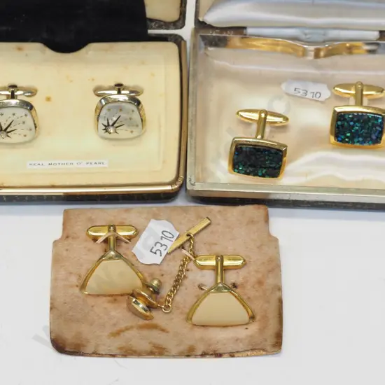 mother of pearl cufflinks, paua shell cufflinks & cufflinks/tie pie set