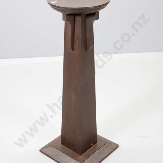 deco dark stained oak indoor plant stand H-750 Base 285 x 285