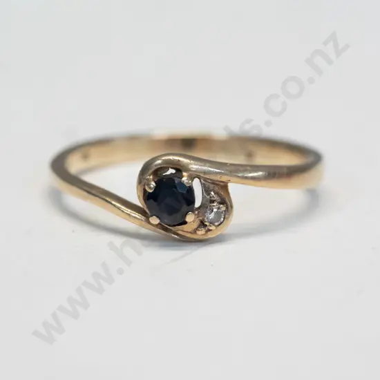 sapphire ring stamped 375