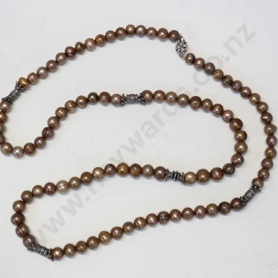 bronze freshwater pearl necklace