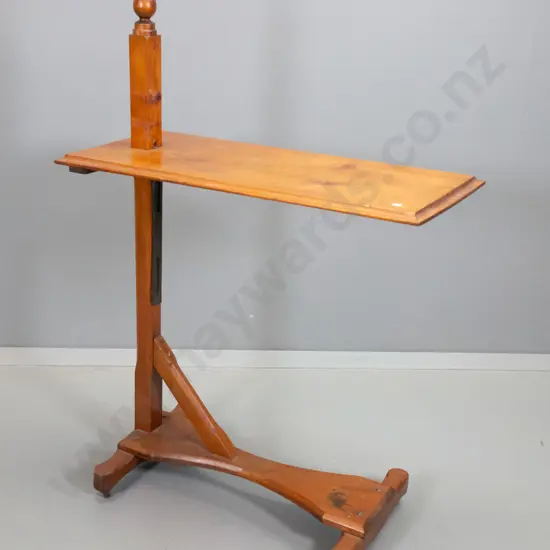 vintage kauri adjustable height reading stand - some splitting to top H-1120 W-760 D-350
