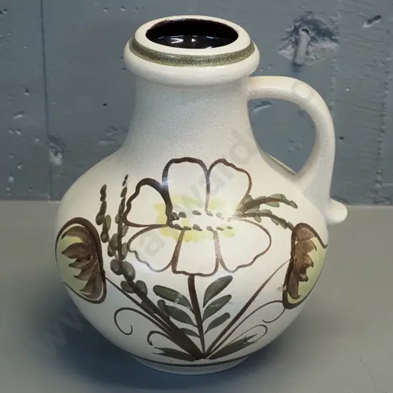 Scheurich Keramik large hand painted German pottery jug vase H-300 D-260