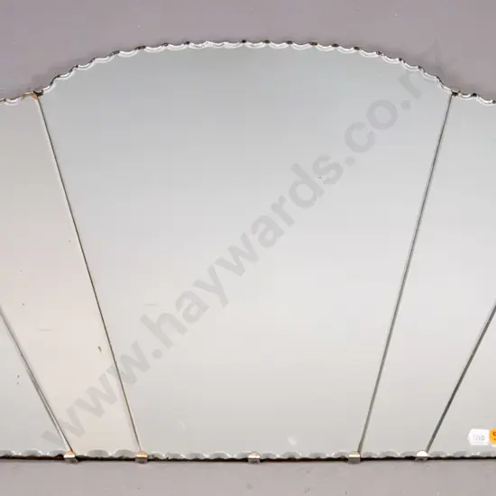 deco scalloped edged wall mirror H-410 W-660