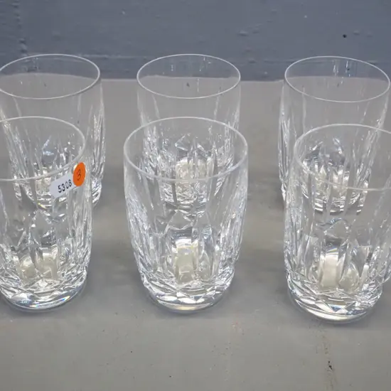 Waterford cut crystal glasses - 6 'Kildare' tumblers
