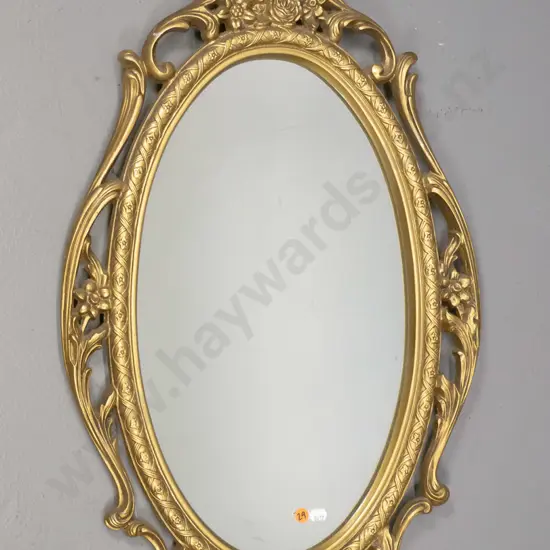 gilt framed wall mirror H-700 W-420