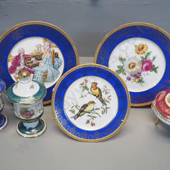 6 pieces of Limoges china - 3 plates, 3 cover pots, tallest is H-150