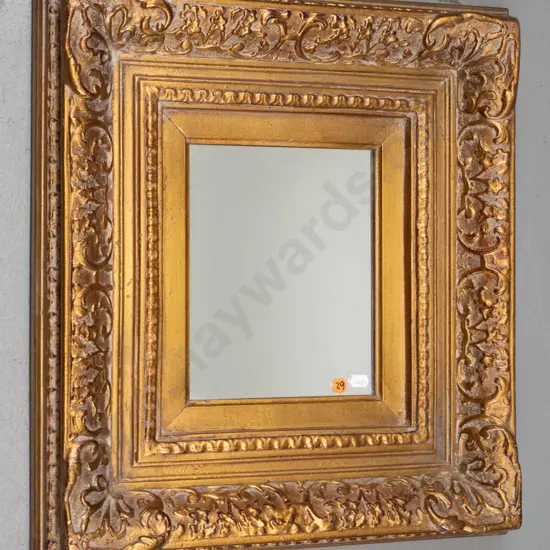 gilt framed wall mirror H-520 W-450