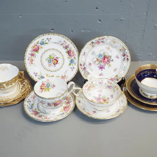 4 English china trios - Aynsley, Grafton and 2 Hammersley