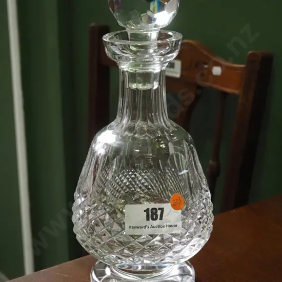 Waterford cut crystal  stoppered decanter H-300