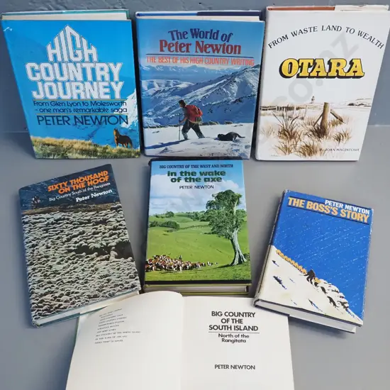 7 books, 6 by Peter Newton -all rural South Island local histories