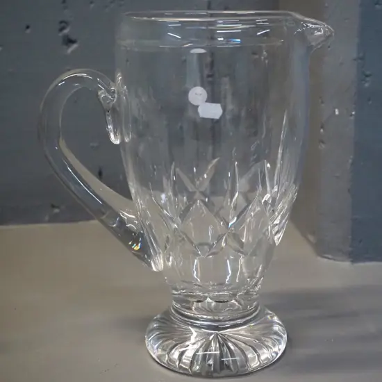 large Stuart cut crystal water jug H-220 W-200