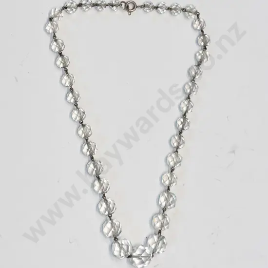 crystal necklace clasp stamped sterling