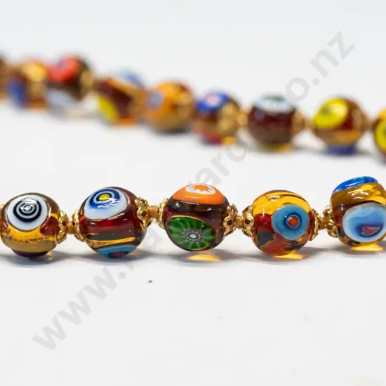 murano glass beaded necklace