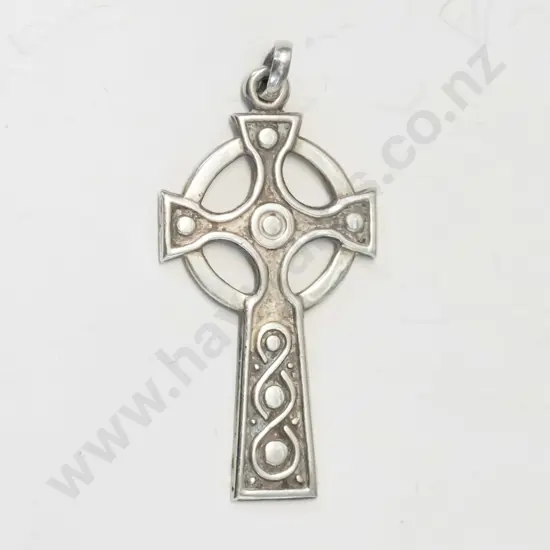 silver cross pendant stamped FAC Made in England no chain