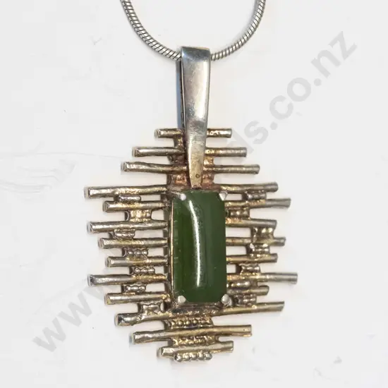 greenstone necklace - chain stamped 925
