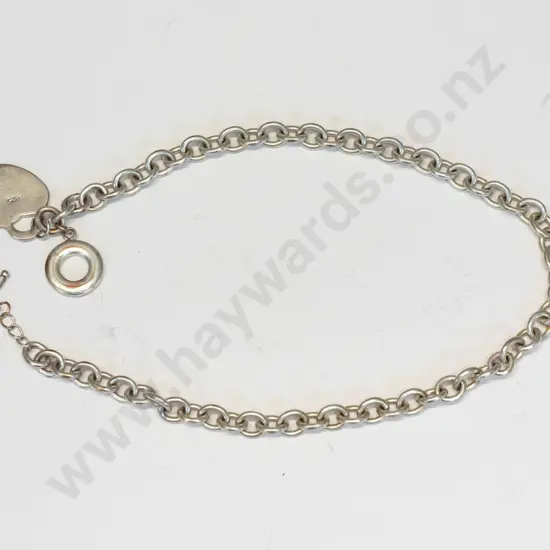 silver fob chain style necklace stamped 925