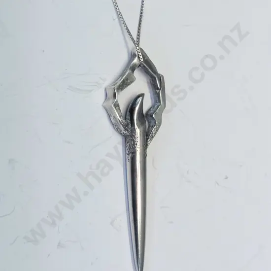 silver necklace stamped stg