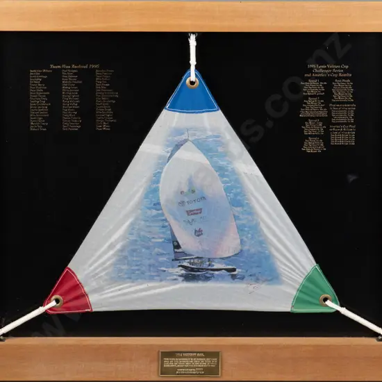 framed Team New Zealand 1995 "The Victory Sail" H-500 W-650