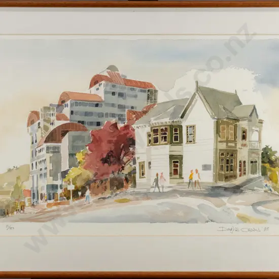 framed Douglas Chowns print - Otago University H-360 W-560