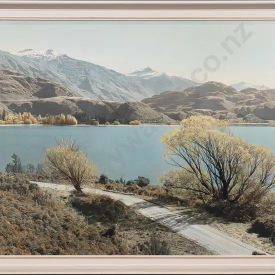 framed Whites Aviation hand coloured photograph "Glendhu Bay" H-490 W-740