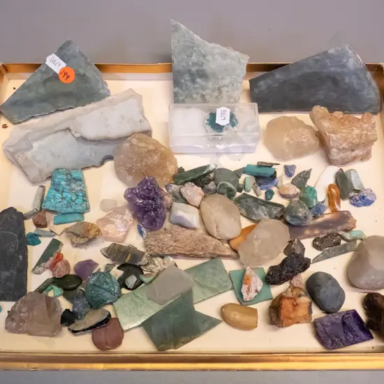 assorted mineral and semi-precious stone specimens