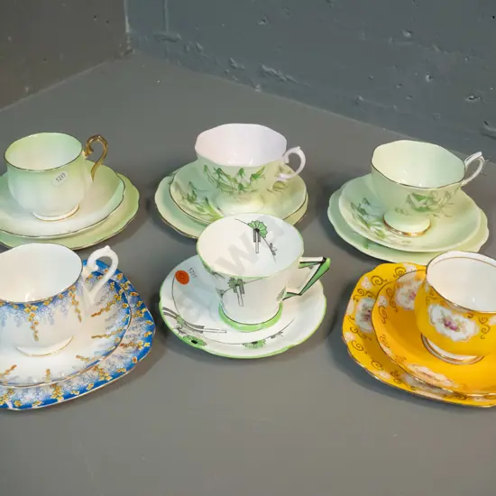 5 Royal Albert trios including one Snowdrops pattern, and a Royal Albert Embassy cup & saucer