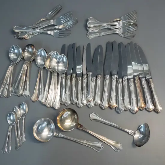 8-piece Raadvad Danish plated cutlery set -  with 3 serving ladles, only 5 teaspoons