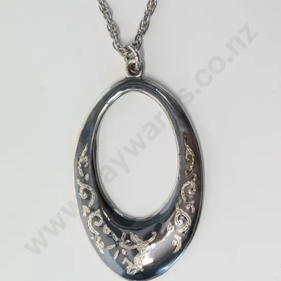 silver pendant stamped sterling