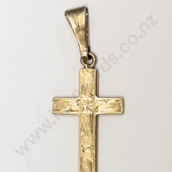 cross pendant stamped stg sil no chain
