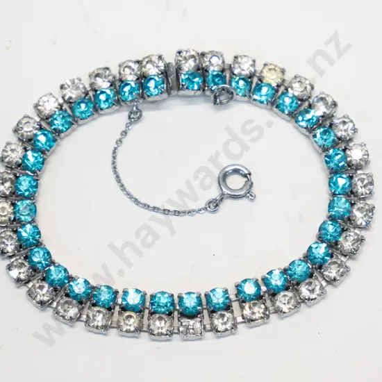 crystal bracelet with safety chain