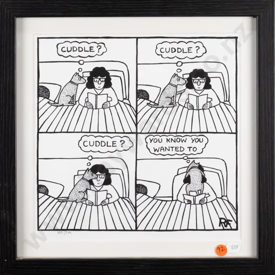 framed Ruper Fawcett ltd edition print 102/500 from Off The Leash H-230 W-230