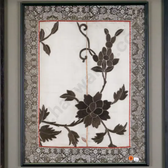 framed needlework on silk H-520 W-400