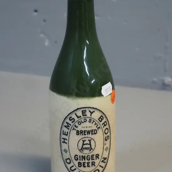 salt glazed bottle - Hemsley Bros. Dunedin Ye Olde Style Brewed Ginger Beer H-220