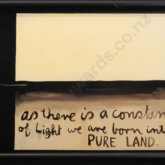 framed Colin McCahon poster print H-300 W-890