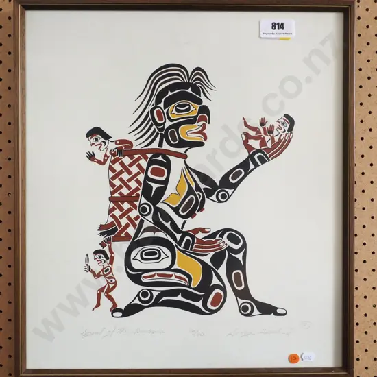 framed ltd edition Frist Nations mythical print H-520 W-460