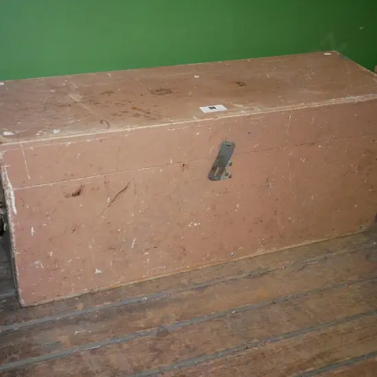 painted wooden chest