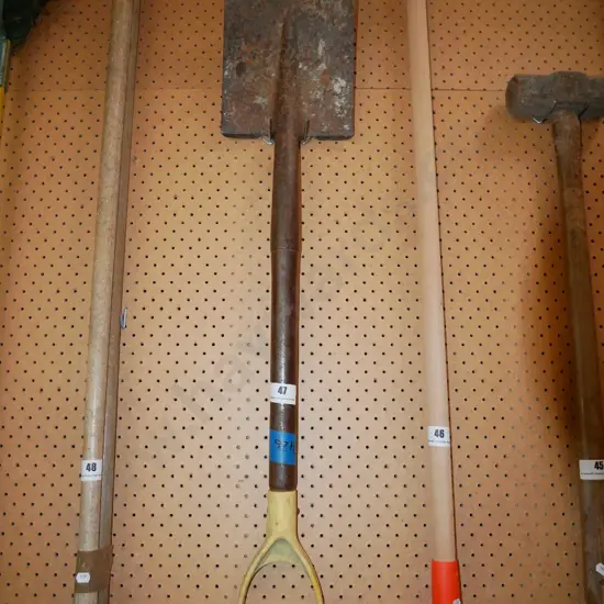 metal handled spade