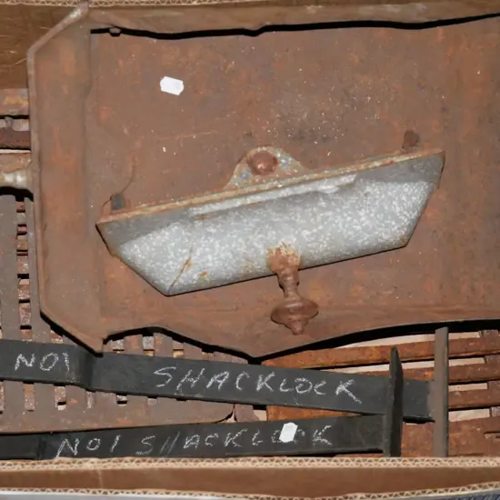 box; Shacklock No. 1 stove parts