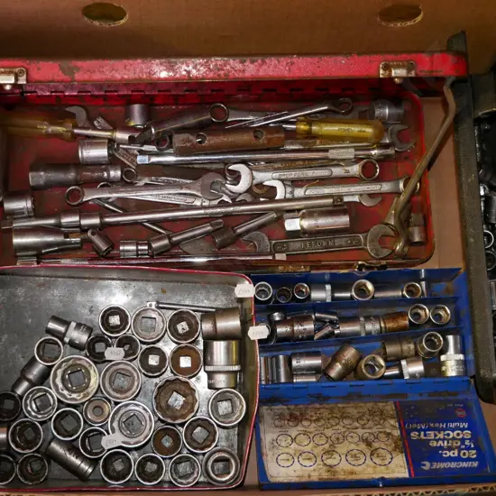 box; various sockets, tool box etc
