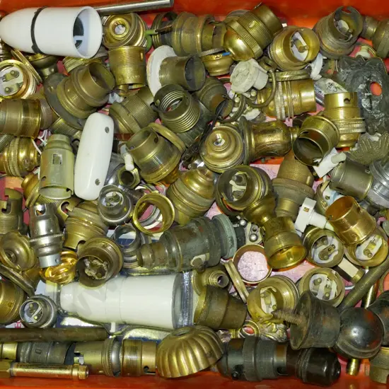 box; vintage lamp fitting