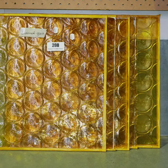 5 panes of amber glass Each H-300 W-375