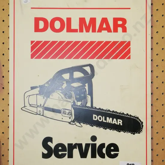 Dolmar workshop service sign