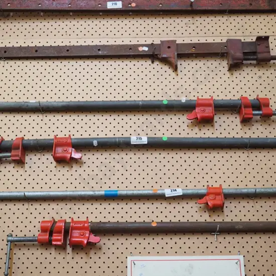 2x pipe clamps - green dots