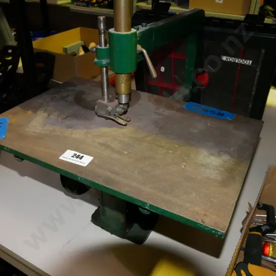 vintage metal belt driven scroll saw