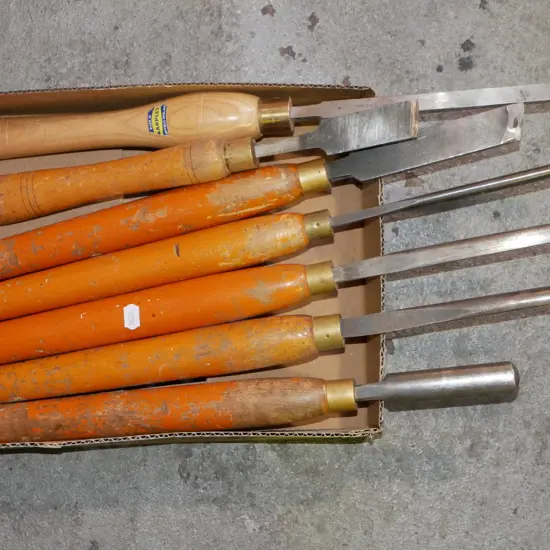 box of wood turning chisels
