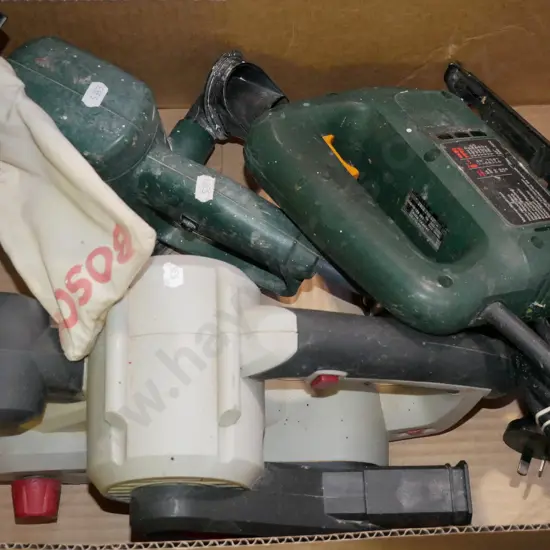 box; electric planer, sander, jig saw