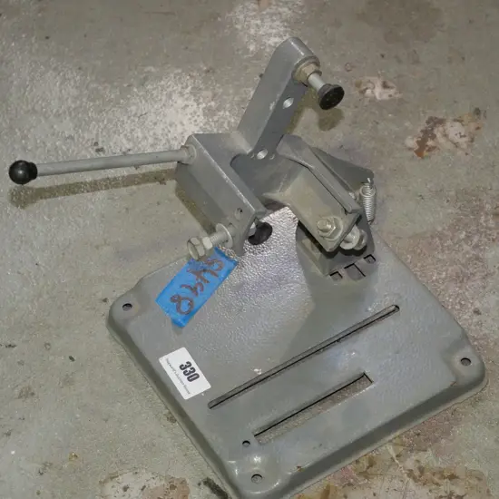 stand to convert angle grinder to cut off saw