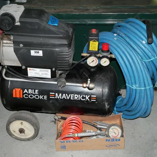 Able Cook air compressor with hoses and accessories