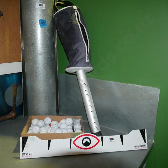 golf ball pick up and edge putting rail