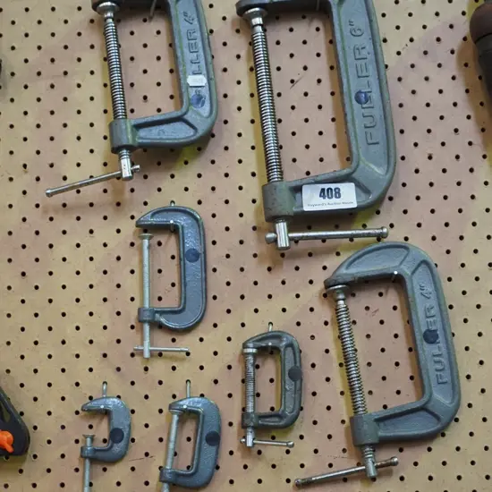 7x G clamps - black dots